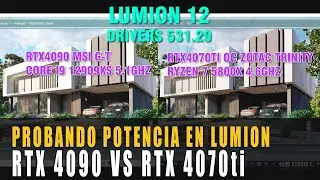 RTX 4090 VS RTX 4070 TI OC CON LUMION EN 2023 🔴