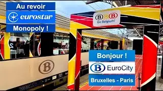 Paris 2024 Olympics SNCB EuroCity Train Brussels - Paris in First Class