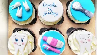 Dentist cupcakes. Decorated with fondant.