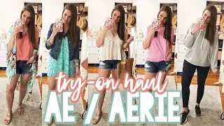 AERIE / AMERICAN EAGLE TRY-ON HAUL -- SPRING 2019 | Sarah Brithinee