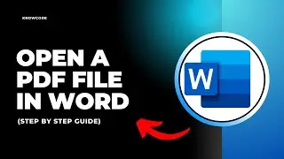 How to open PDF file in Microsoft Word (Quick And Easy)