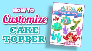 How to create CUSTOMIZE CAKE TOPPER for beginners | Easy and fast editing