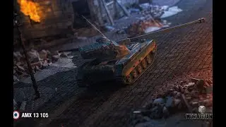 Амх13105 в рандоме, куча урона и фрагов, бой 1 на миллион. Смотреть до конца.