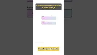 Password validation with instructions in JavaScript  #javascript #password  #coding #css