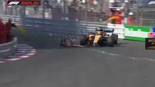 Daniel Ricciardo Monaco crash - FP2 - Monaco 2022