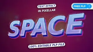 100% EDITABLE! Space Text Effect in PixelLab | 3d Text Effect