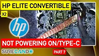 HP Elite x2 convertible Laptop USB Type-C Charging port issues , not charging, disassembly. Part 7