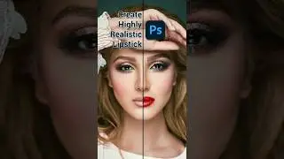 How to Create Highly Realistic Lipstick in Photoshop - Tutorial #shorts