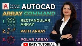 AUTOCAD ARRAY COMMAND EASY TUTORIAL(LEARN STEP BY STEP)
