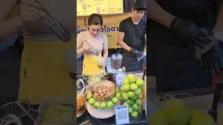 young couple Open a lemon honey shop There are a lot of customers. Chiang Mai  in Thailand #shorts
