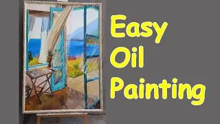 Easy Oil Painting Seascape Scenery #painting