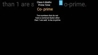 #shorts Co-prime Numbers/ Class 6 Prime Time #maths ganitaprakash