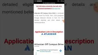 Atlasian Off Campus Drive 2023 For B.E/B.Tech #shorts #Atlasian #offcampus #fresherjobs #itjobs