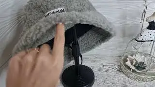 Тёплая панама барашик серый