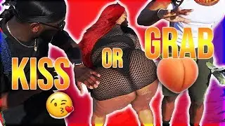 KISS Or GRAB 🍑 💋  PUBLIC INTERVIEW | Spring Break EDITION