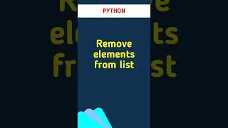 Remove element from list in PYTHON #shorts #viral #trending #pythonprogramming