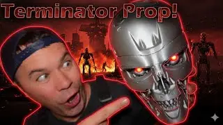 3D Printed Terminator 2 Model 101 Head Prop (Headphone Holder Too!)