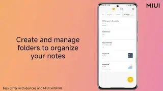 Classify your notes with the 