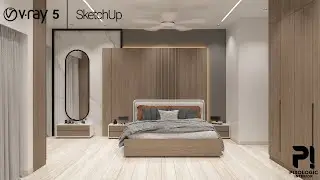 Modern Bedroom | Vray 5 Sketchup | Pixologic Interior #interiordesign