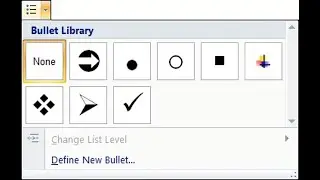 Microsoft Word bullets & Numbering