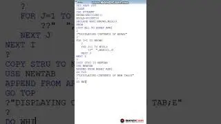 Visual FoxPro Programming. Table Data to Array- Shorts