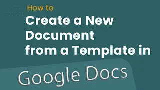How to Create a New Document in Google Docs | Google Documents | GDocs | Google Word from a Template
