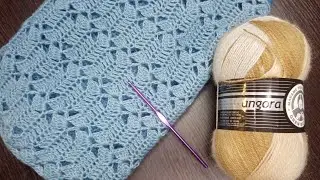 Мк. Узор крючком для шарфа-палантина.🧶