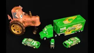 Disney Cars Hard To Find Holstein Heifer Tip & Toot Tractor and Chick Hick's Hauler Toy Review