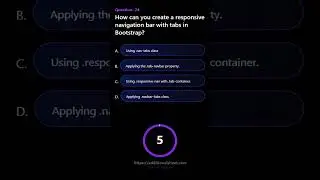 How can you create a responsive navigation bar with tabs in Bootstrap