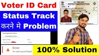 No such record found voter id | Voter id card no such record found problem
