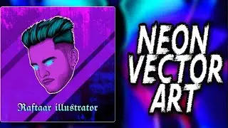 Neon glowing vector