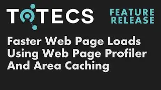 TOTECS 16.01 Release - Faster Web Page Loads Using Web Page Profiler And Area Caching