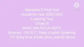 UAS Listening Test Kelas XI