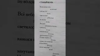 Николай Рубцов. Старый конь. 
