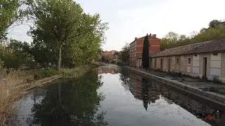 Dársena vacía del Canal de Castilla en Valladolid