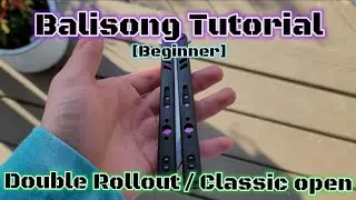 Beginner Butterfly Knife Trick Tutorial | Double Rollout/Classic Opening! Left and Right Hand!