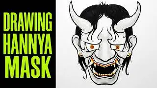 How To Draw A Hannya Mask / Oni