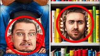 CACHE CACHE DANS UNE BIBLIOTHÈQUE (MAIS fais pas de bruit)