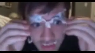 RUBBING GUM INTO EYEBROWS