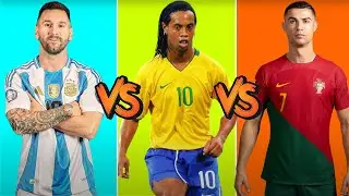 Comparison Messi vs Ronaldinho vs Ronaldo