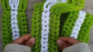 ถักผ้าพันคอไหมพรมสำหรับมือใหม่✨️|how to crochet scarf for beginners| Kataiythong
