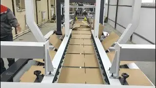 Фальцевально-склеечная линия гофротары AFGM-2400. До 9000 шт в час