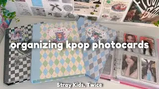 болтаем, организовываем фотокарты stray kids, twice 🧼 organizing my kpop photocards