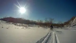 К тёплому озеру на снегоходах