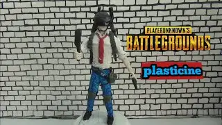 Фигурка солдата pubg из пластилина
