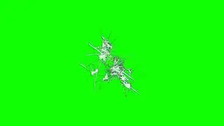glass crack green screen ll 