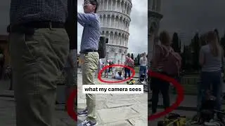 Reel vs real at leaning tower of Pisa #hr13ingermany #funny #reality #travel