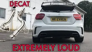 MY A45 AMG SOUNDS INSANE NOW!!! DOWNPIPE INSTALL