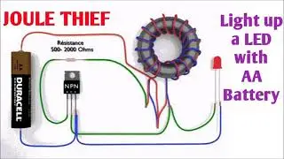 How joule thief circuit works and demonstration this!