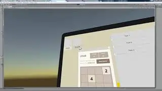 In-game desktop world UI canvas (with 2048 minigame) // Unity3D